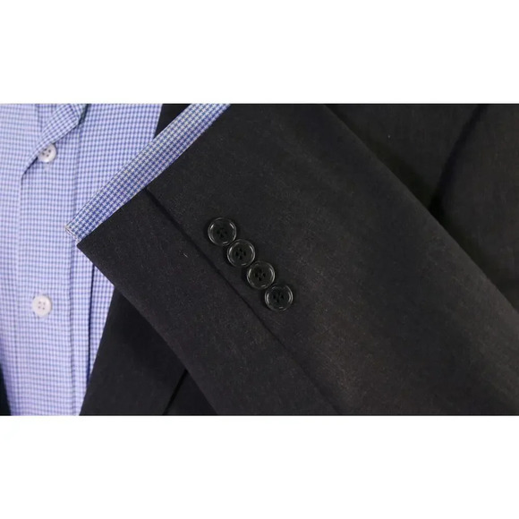 Brooks Brothers Madison Solid Charcoal Gray 2-Btn Wool Blazer Made in USA 43L - Picture 6 of 9